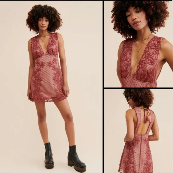 Free people sundown lace embroidered dress - Picture 3 of 4